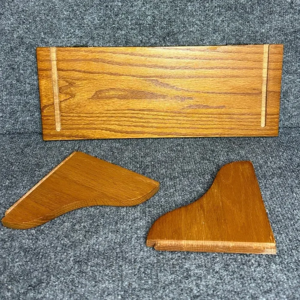 Vintage wooden handmade shelf 6x15 solid oak curved corbel brackets cottage